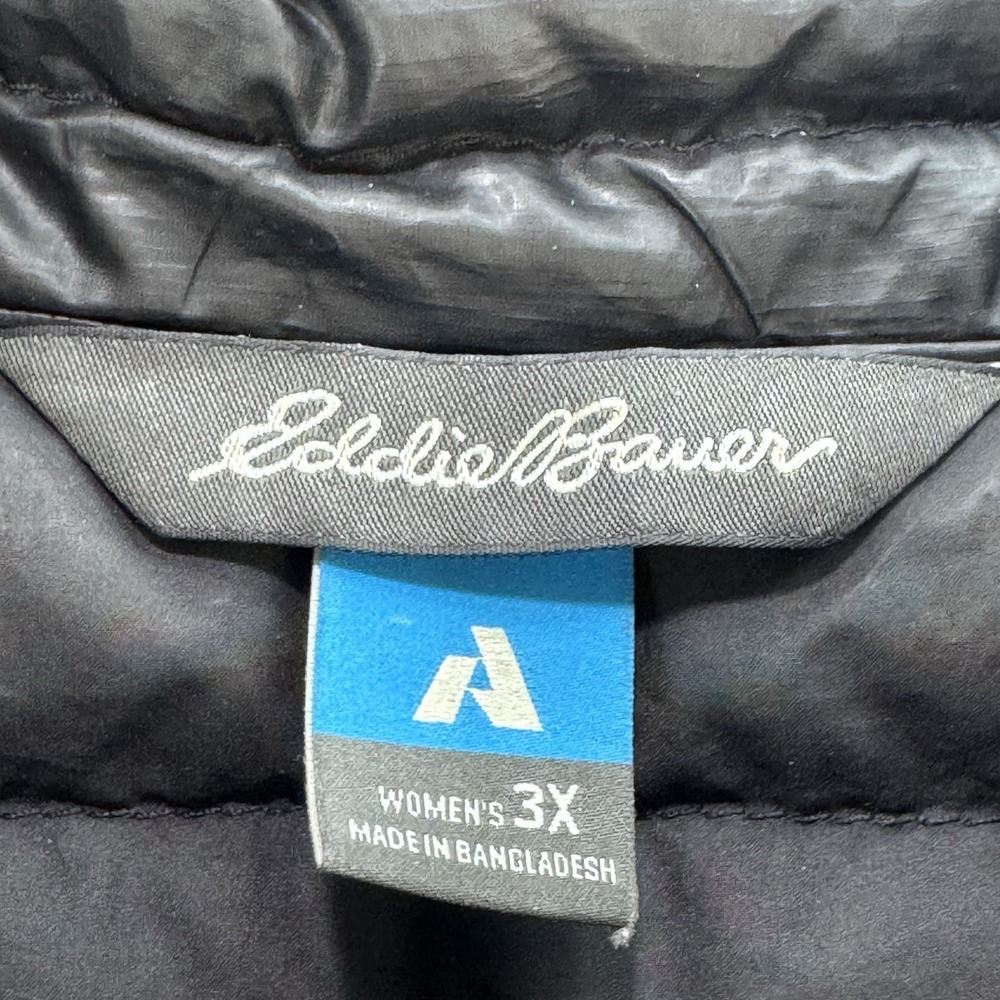 Eddie Bauer MicroTherm EB800 Down Puffer Jacket Women 3X Black First Ascent - Picture 2 of 11